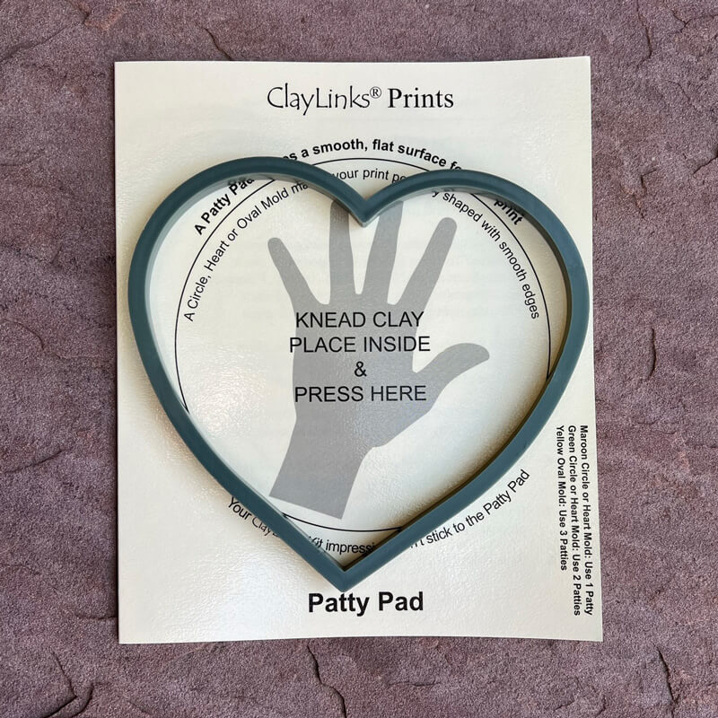 Large Green Heart Mold and Patty Pad