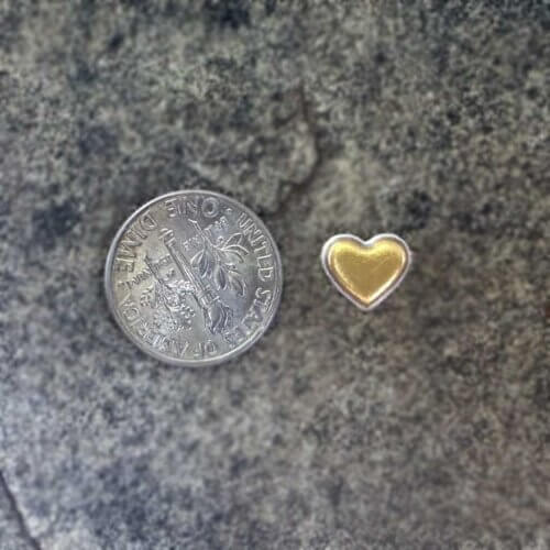 Small Gold Heart Sticker blur
